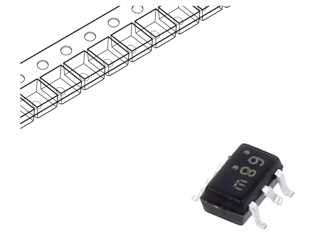 Diode: diodenetwerk; SC88; Eigenschappen: ESD bescherming; Ch: 2 Diode: diodenetwerk; SC88; Eigenschappen: ESD bescherming; Ch: 2